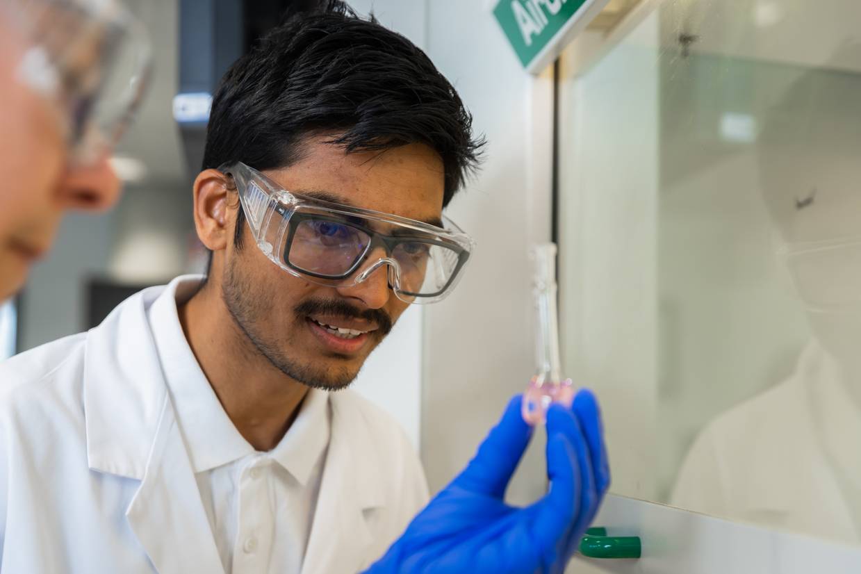 A student in a lab