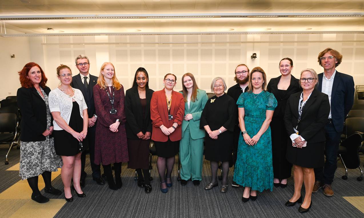 A group attending the annual law lecture