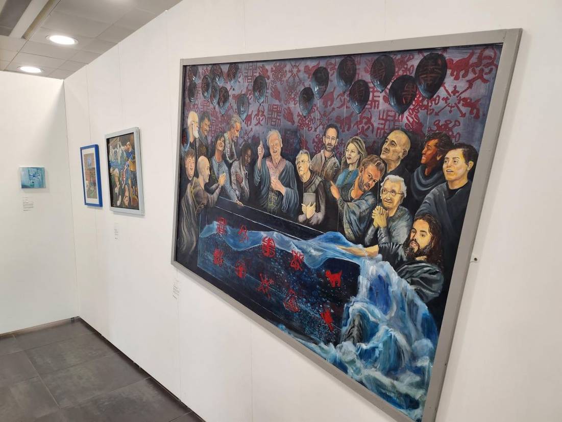A piece of art exhibited for the Alumni Art Exhibition