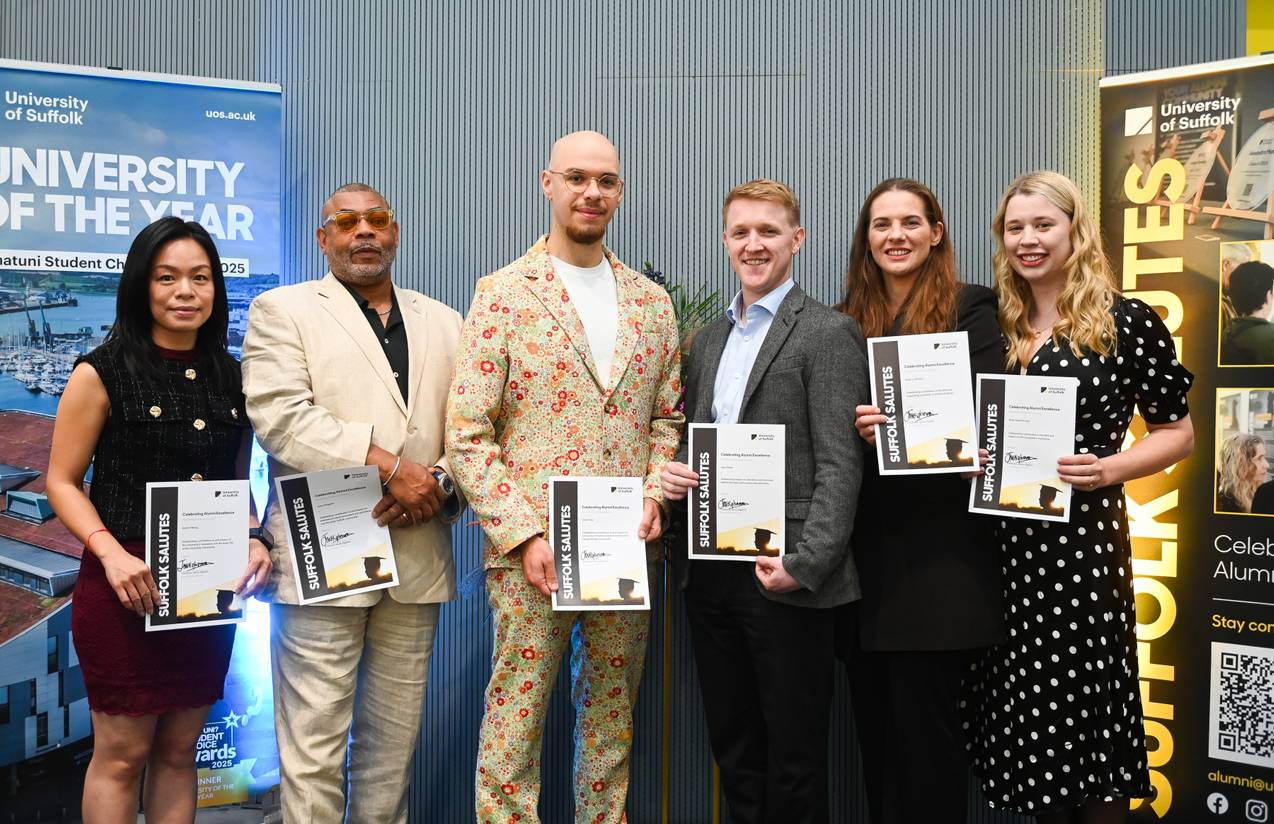The six award winners from left to right: Sammi Wong, John Ferguson, Chris Filip, Jack Shaw, Holly Le Winton, Rose Hazell-Evans ,