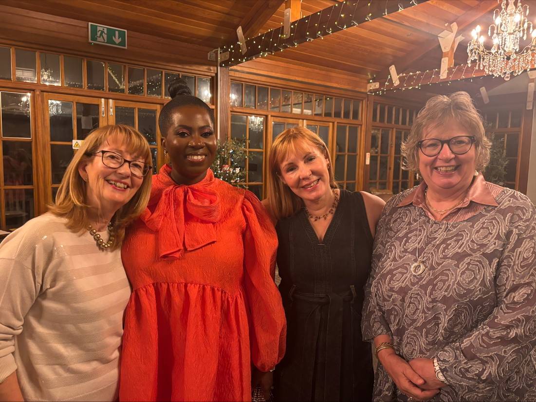 Left to right: Erica James (Creative Suffolk Author Award), Patience Pounds (Associate Professor for Midwifery, Author Ruth Dugdall and Sue Williamson MBE (Vice-Chair of the Board of Trustees for the Reading Agency