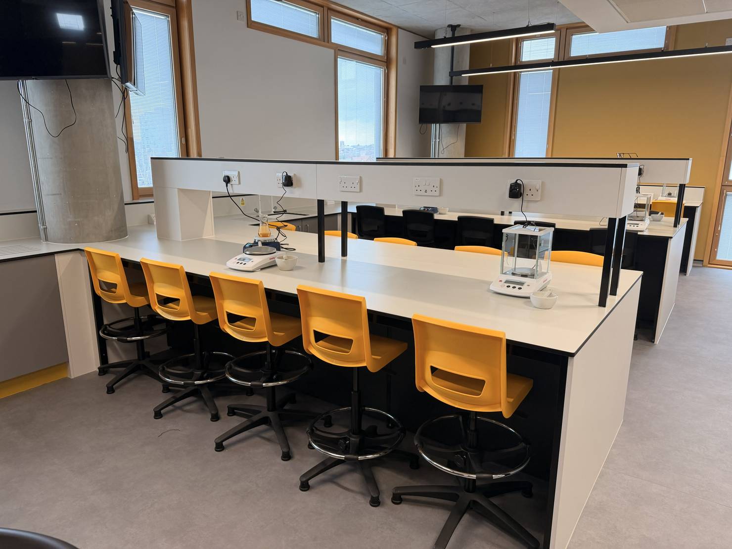 The new pharmacy lab in the James Hehir Building