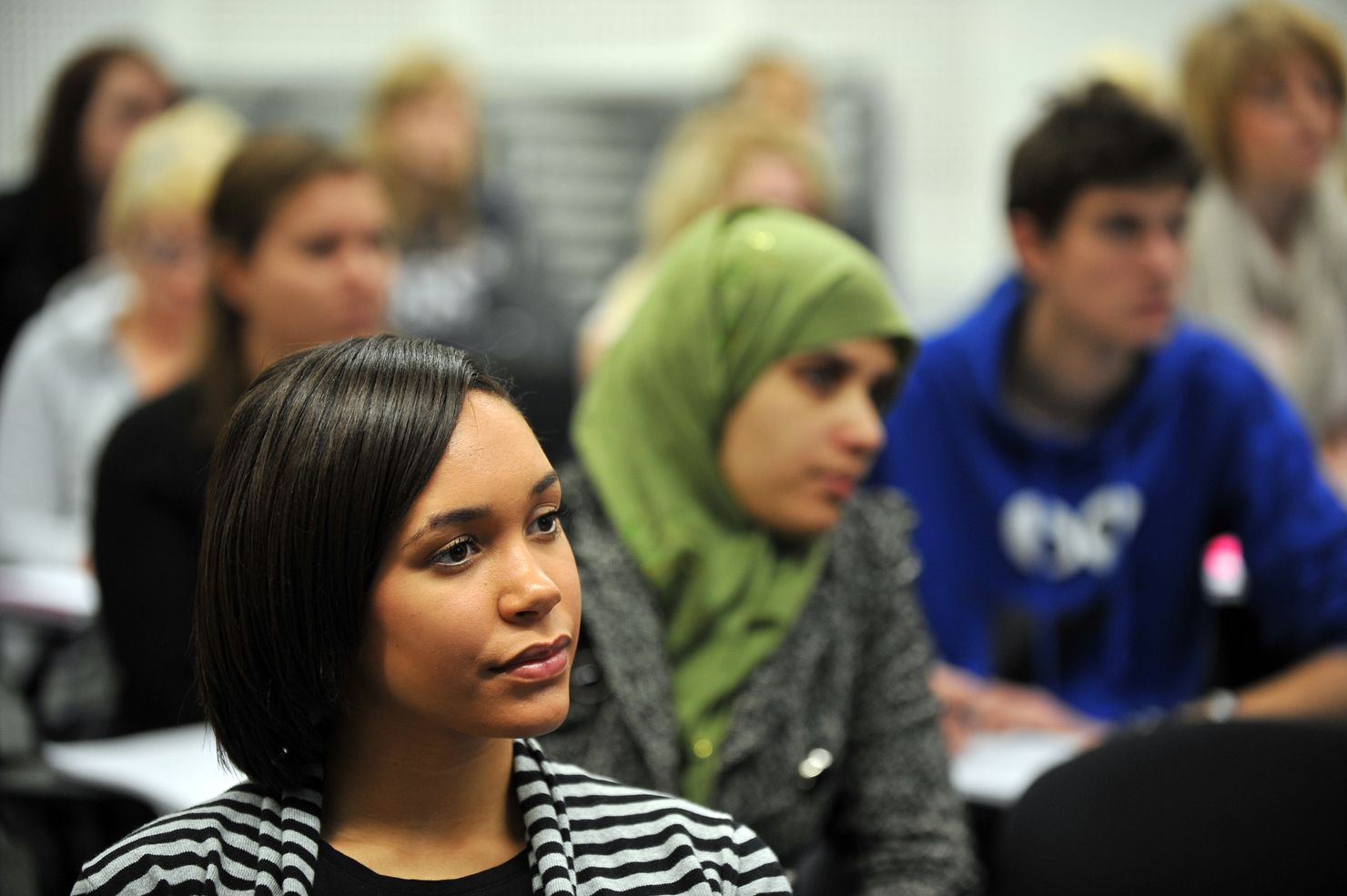 Close-up of student in a lecture