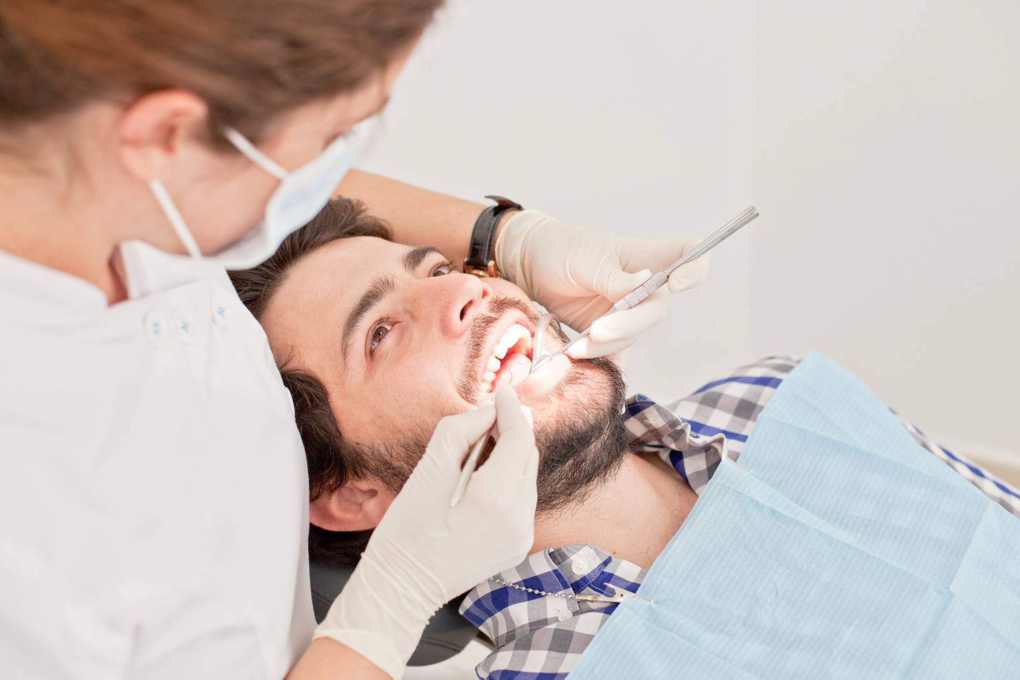 Man having a dental examination