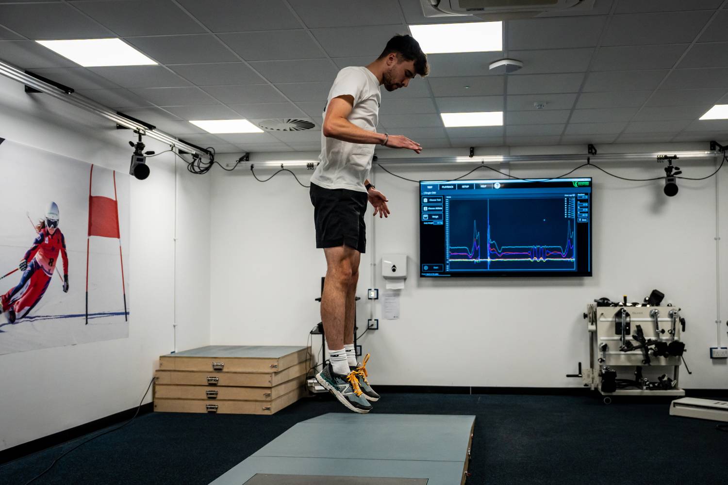 Student in sports science lab