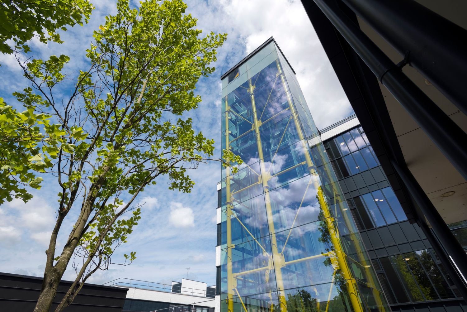 Lift shaft of the Health and Wellbeing Building