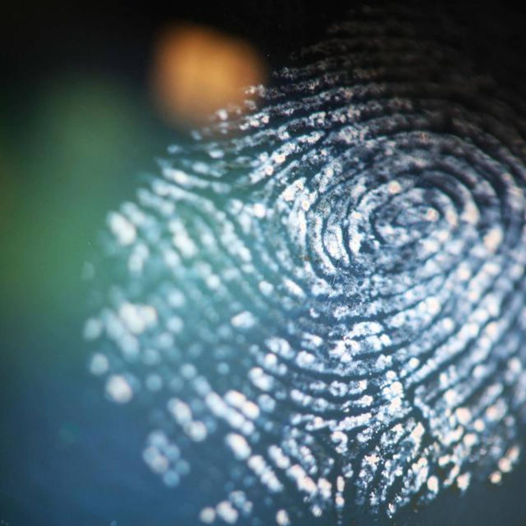 Fingerprint on transparent surface