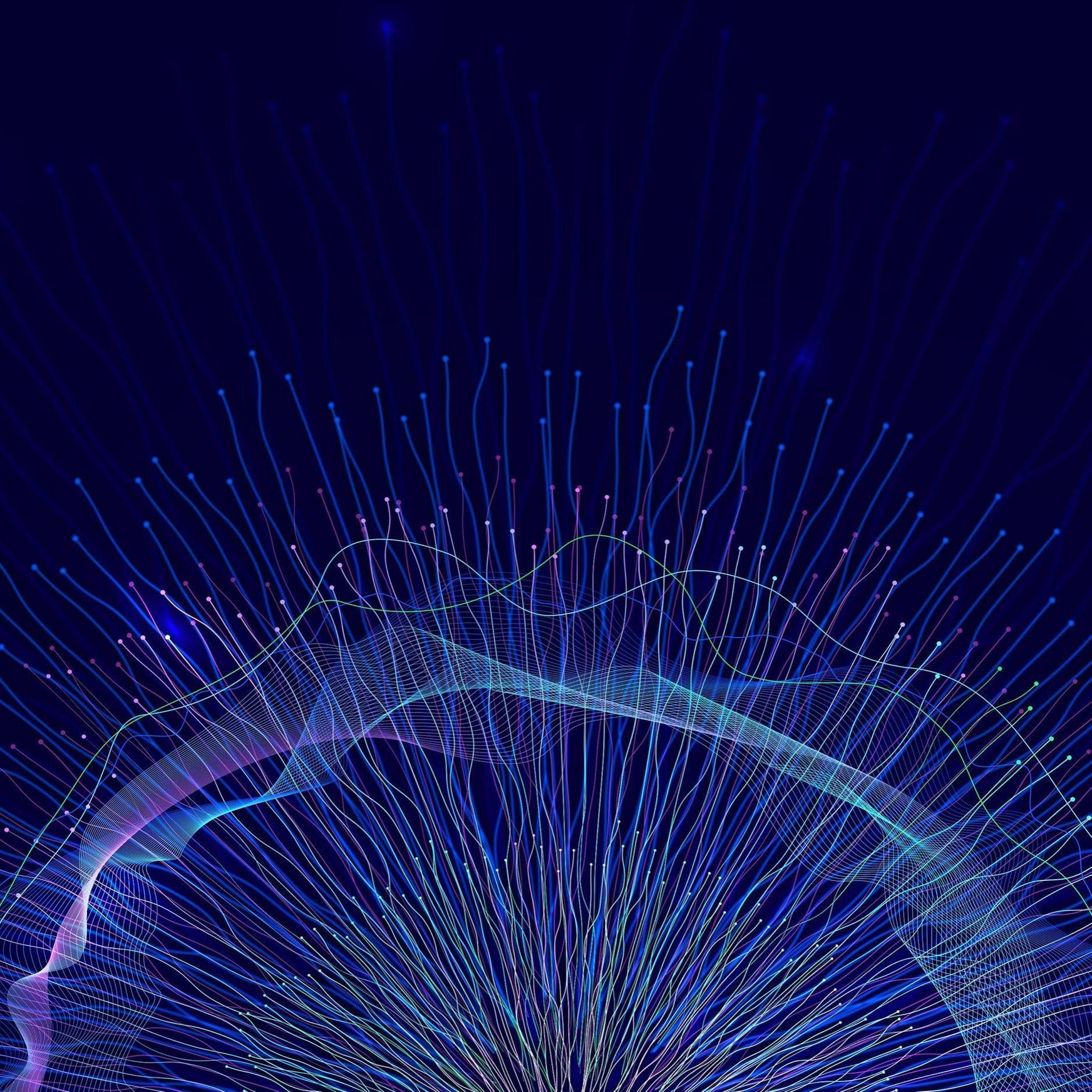 Abstract background representing data and neural networks.