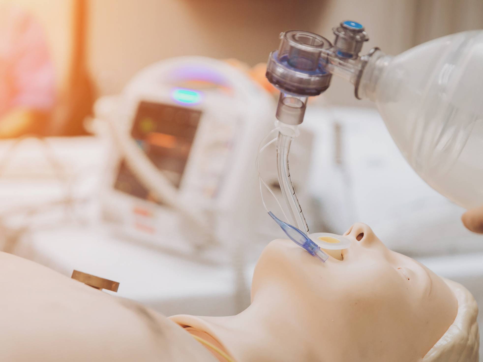 Close-up of CPR training