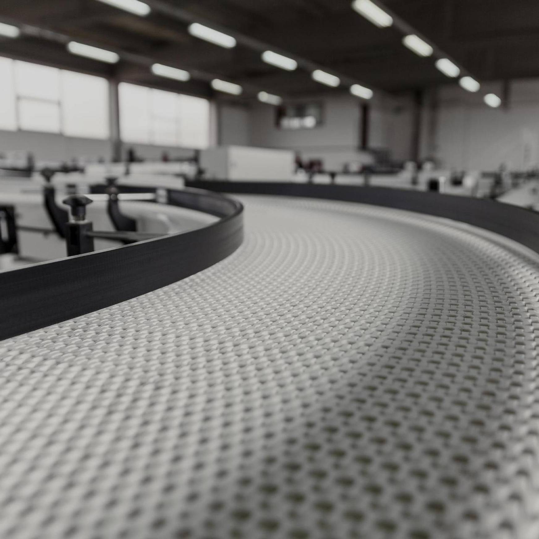 Conveyer belt close up