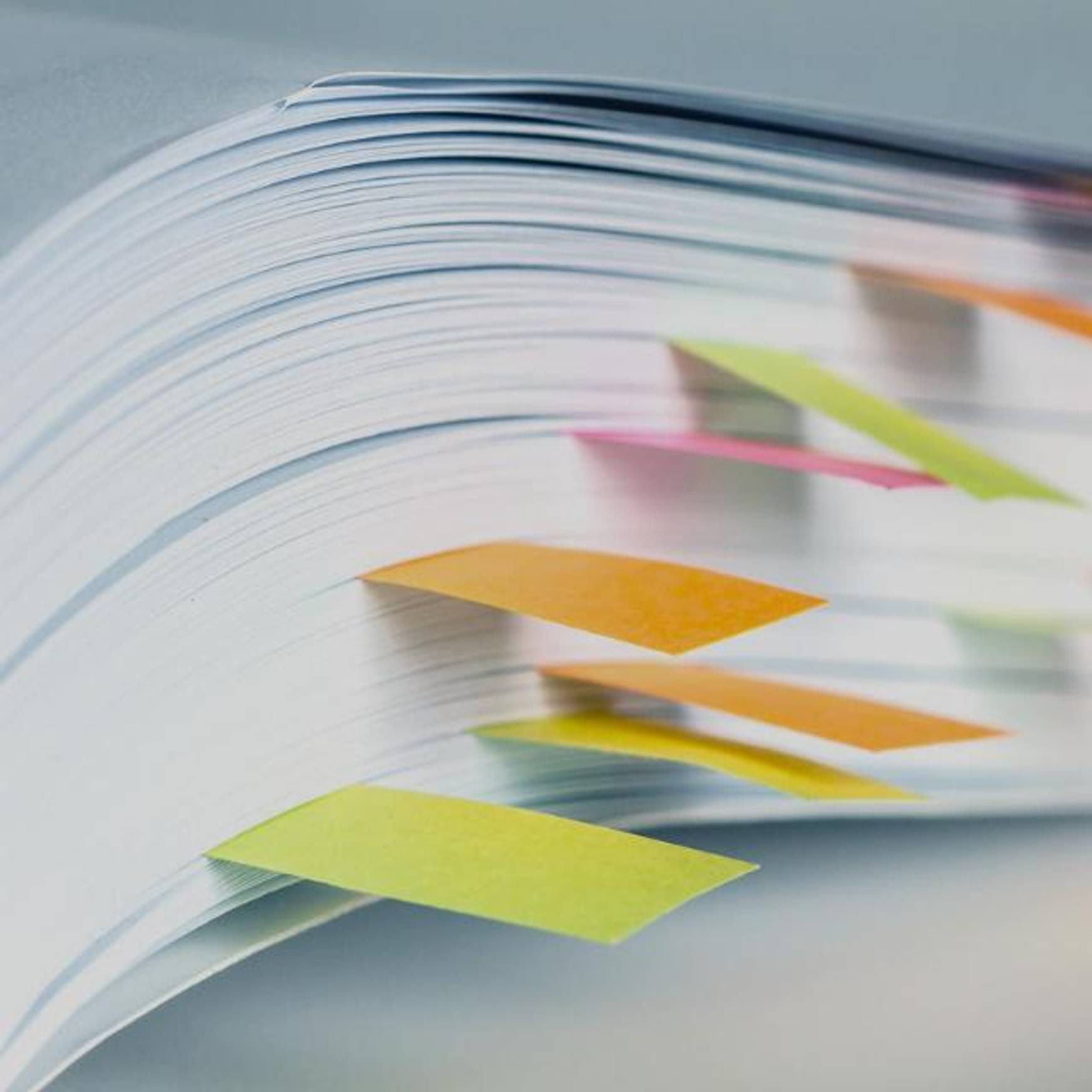Book with page markers