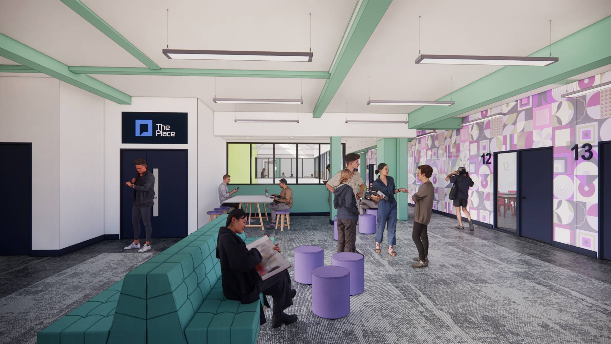 The Place University Centre self-study area artist's impression