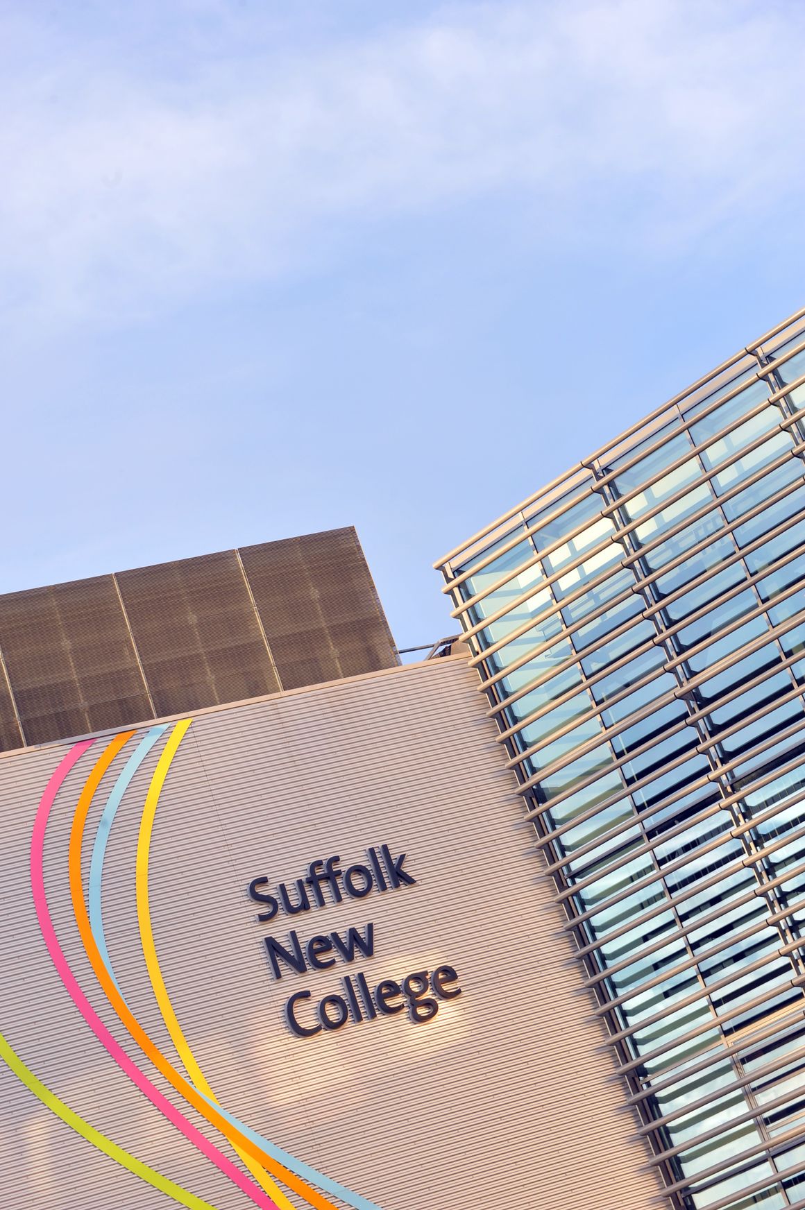 Close-up of Suffolk New College