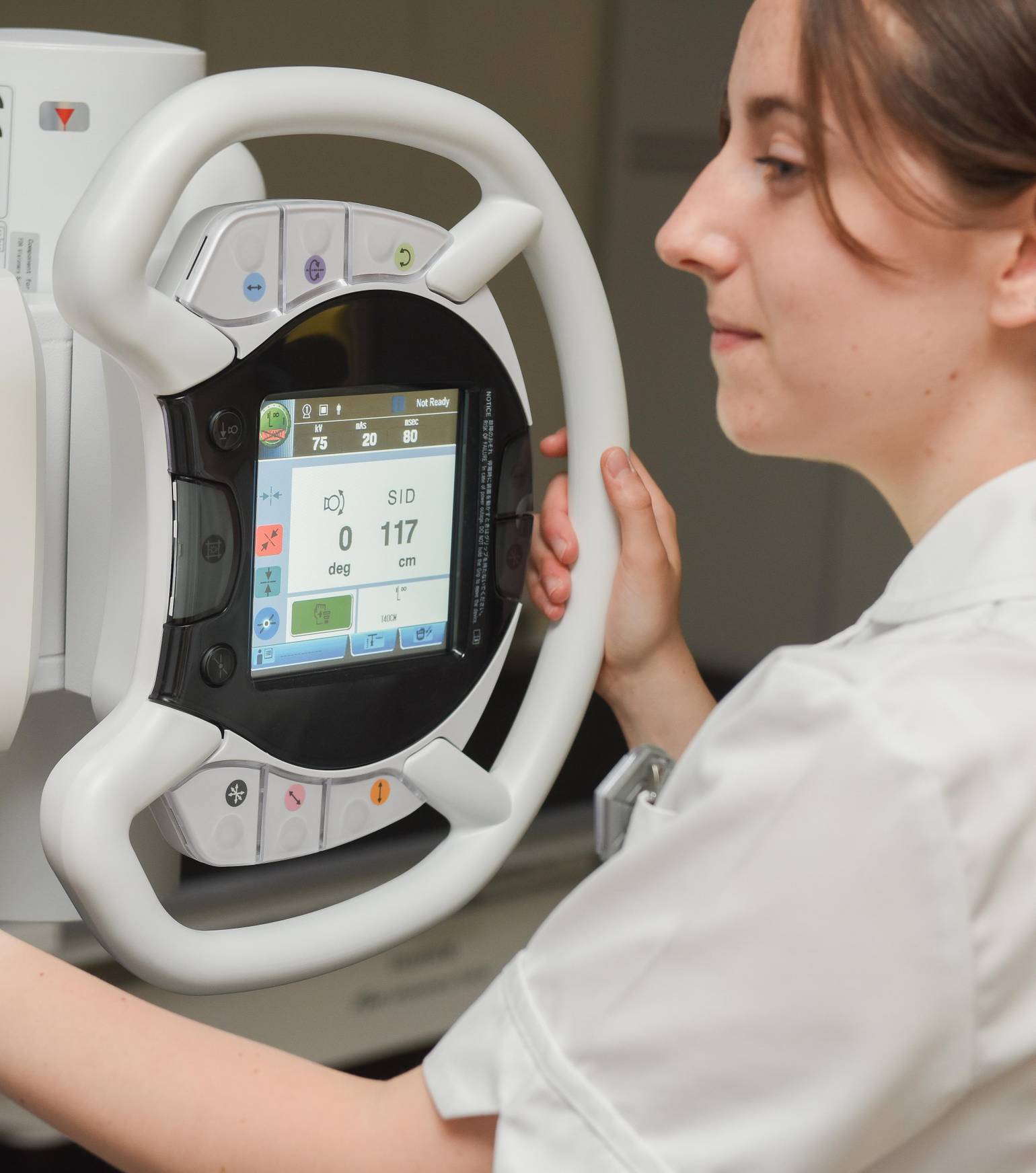 Close-up of a student radiographer