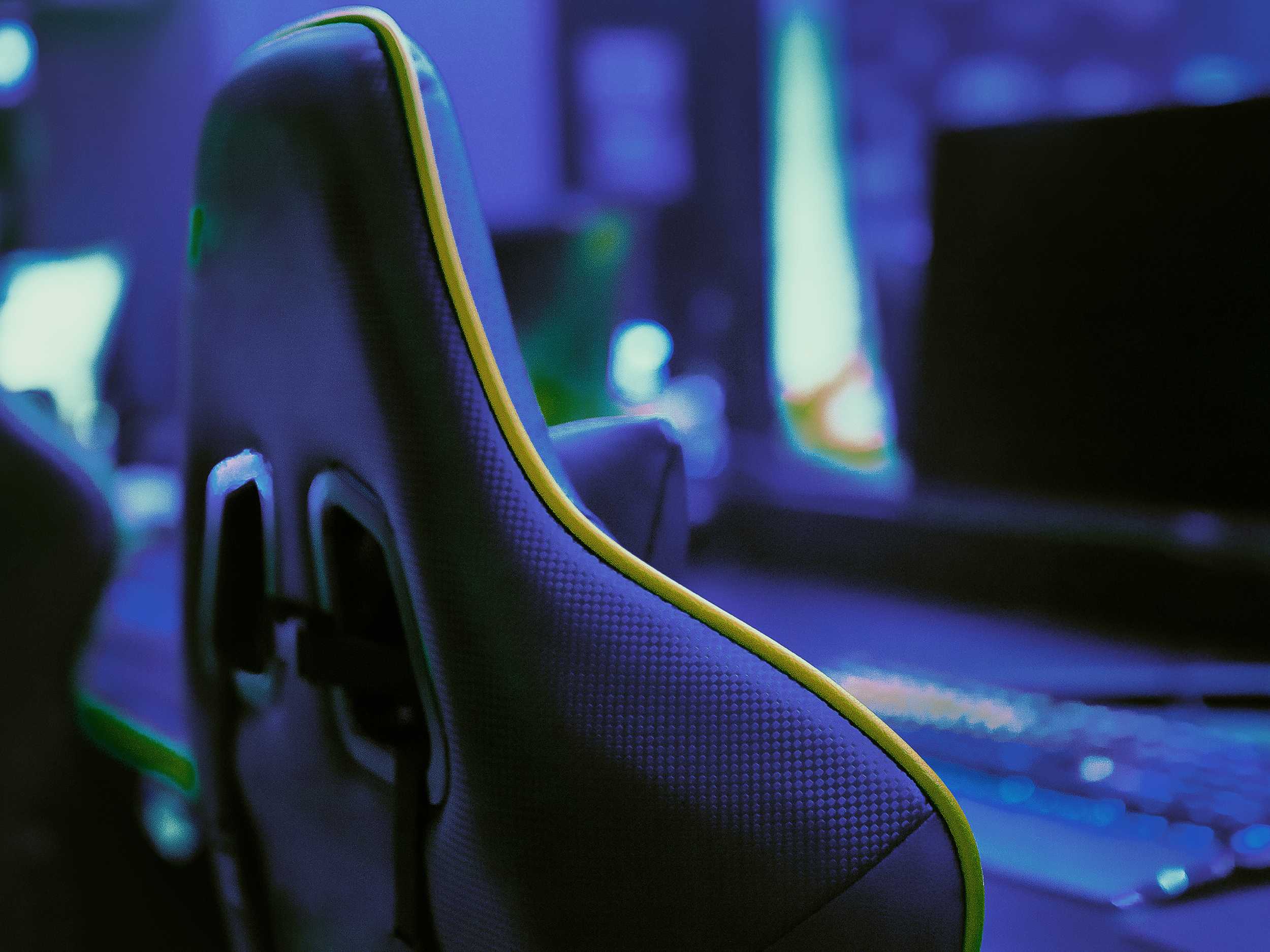 Close-up of gaming chair