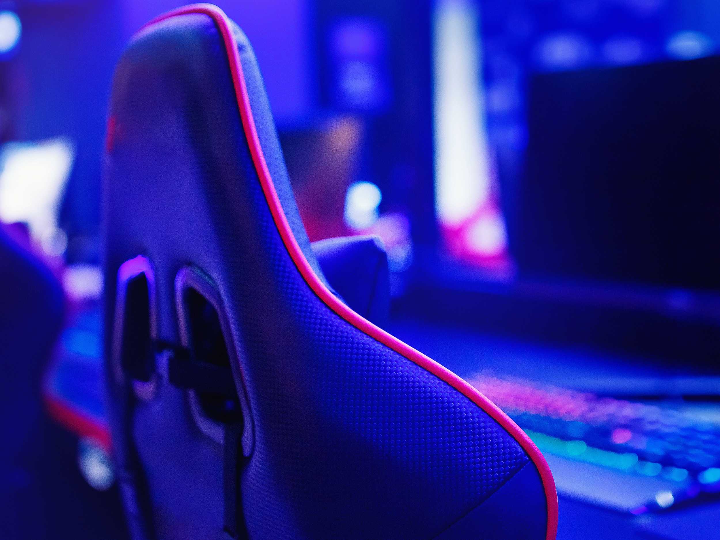 Close-up of gaming chair