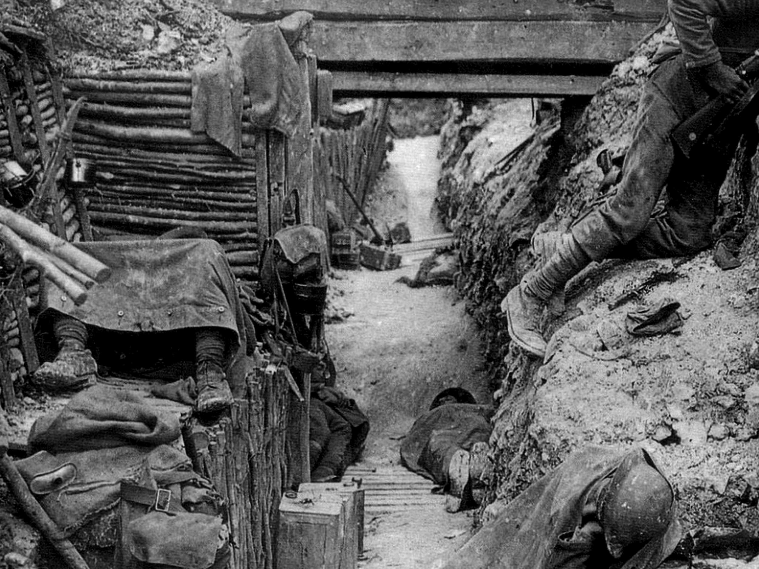 Trenches during WW1