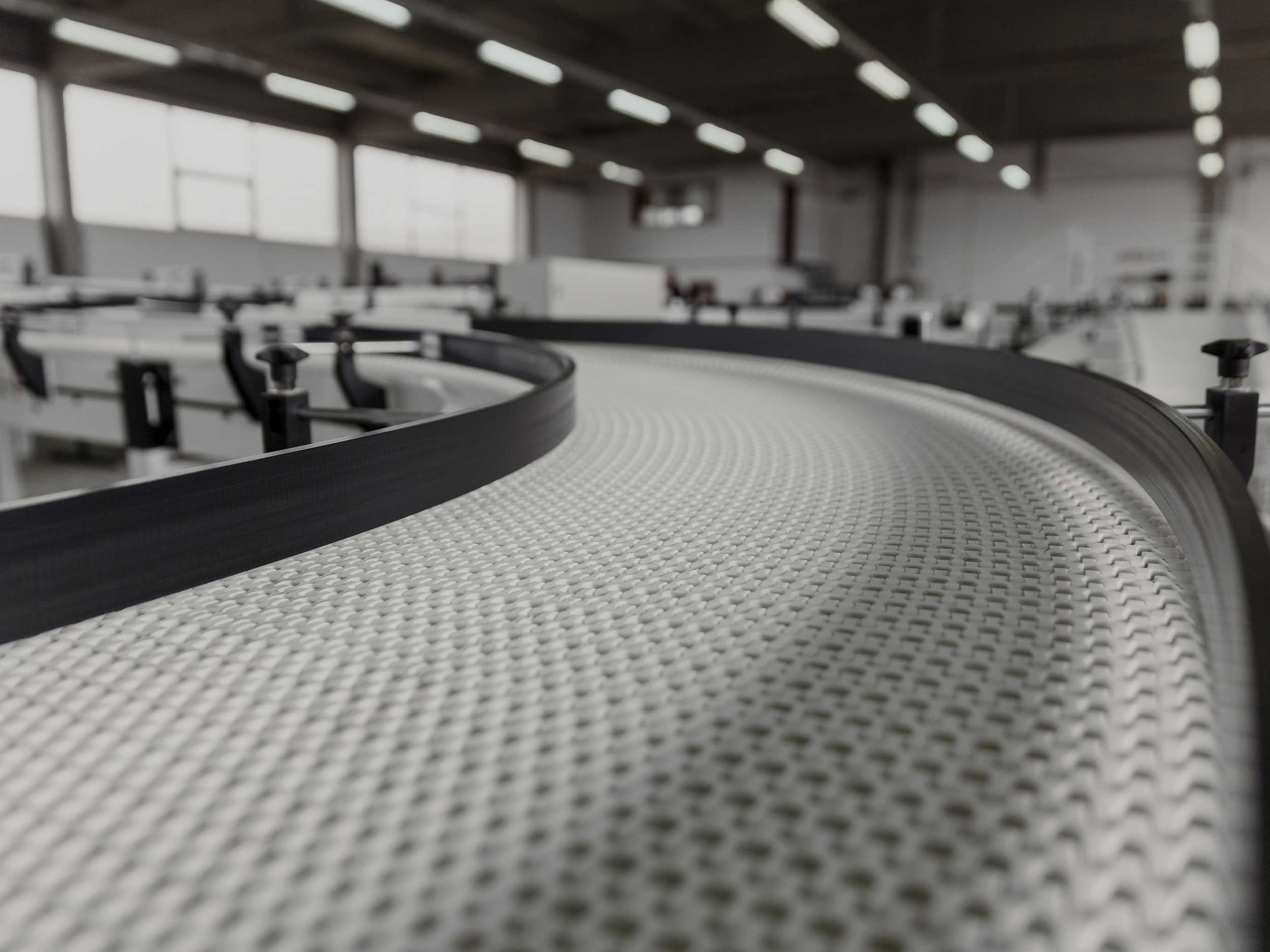 Conveyer belt close up