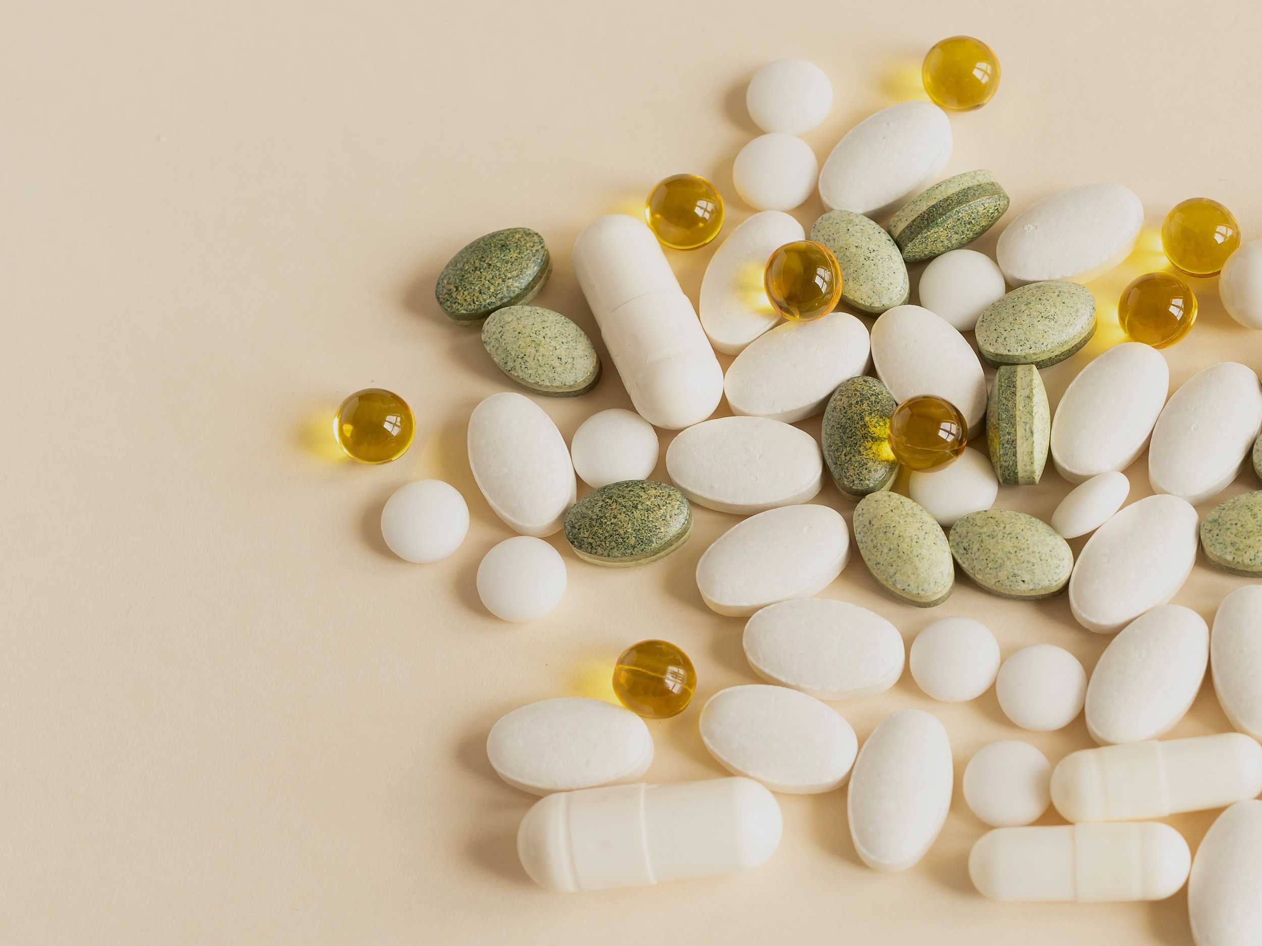 Assortment of medical supplements