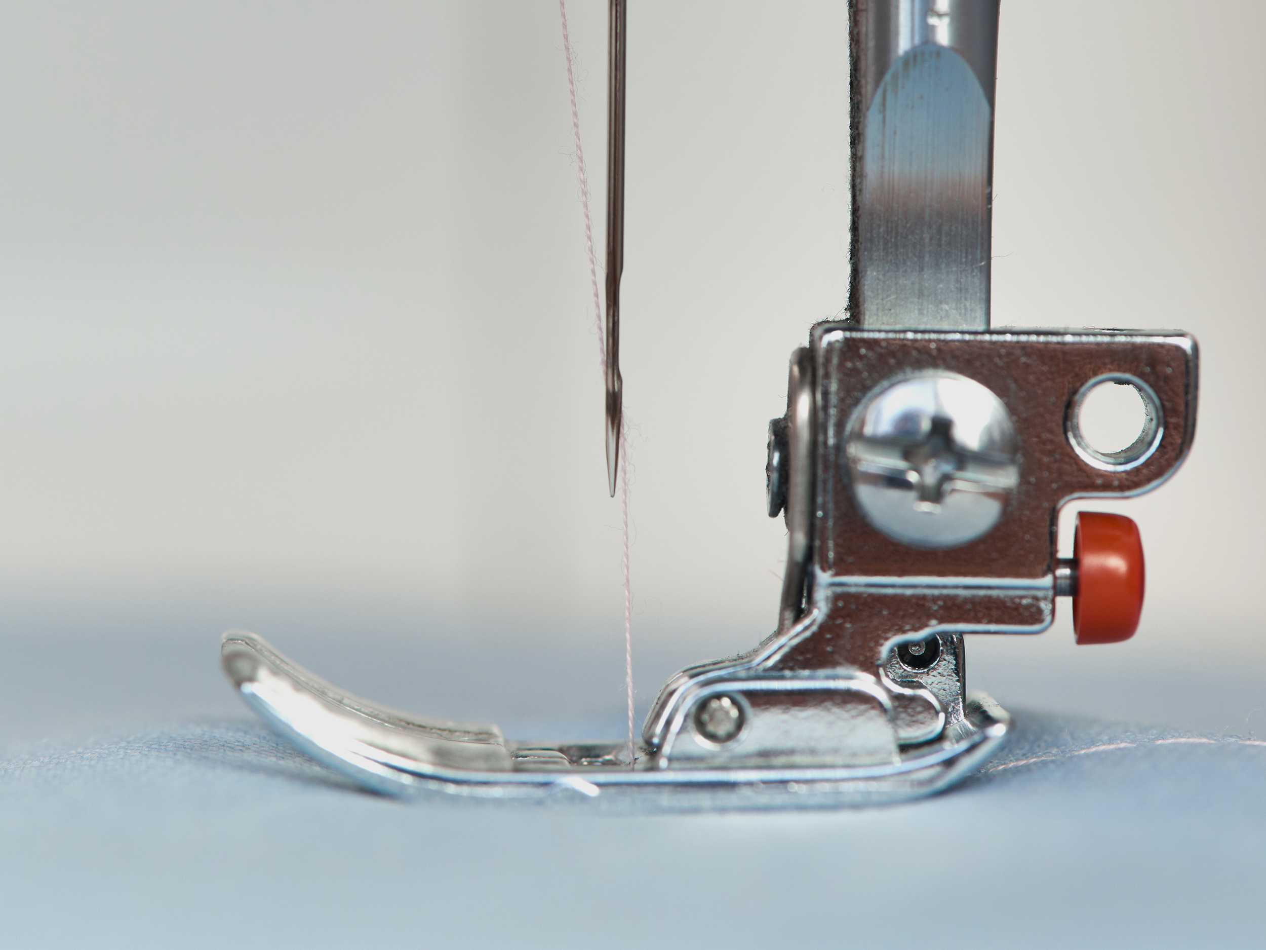 Close-up of a sewing machine