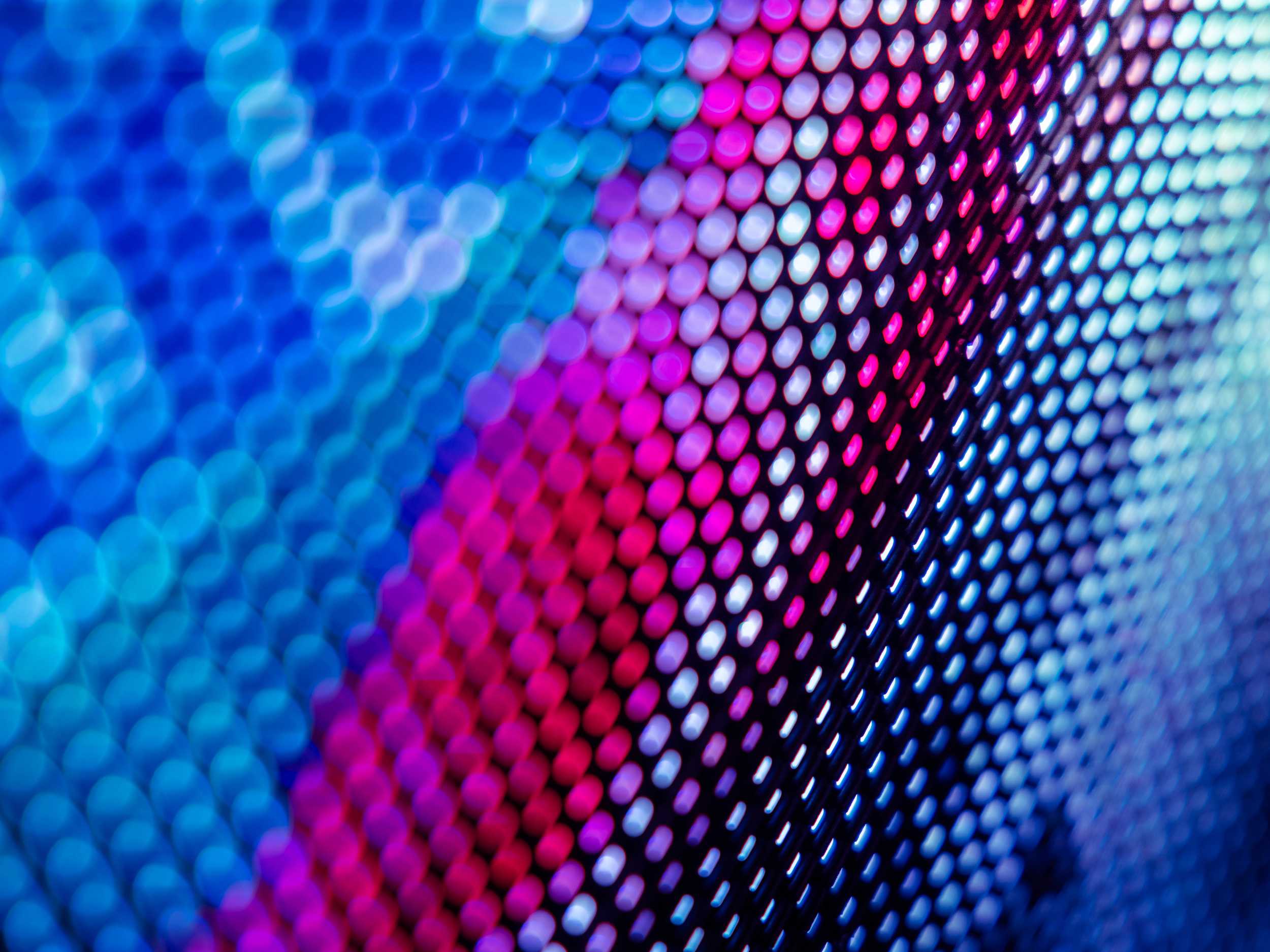 Close-up of a LED screen