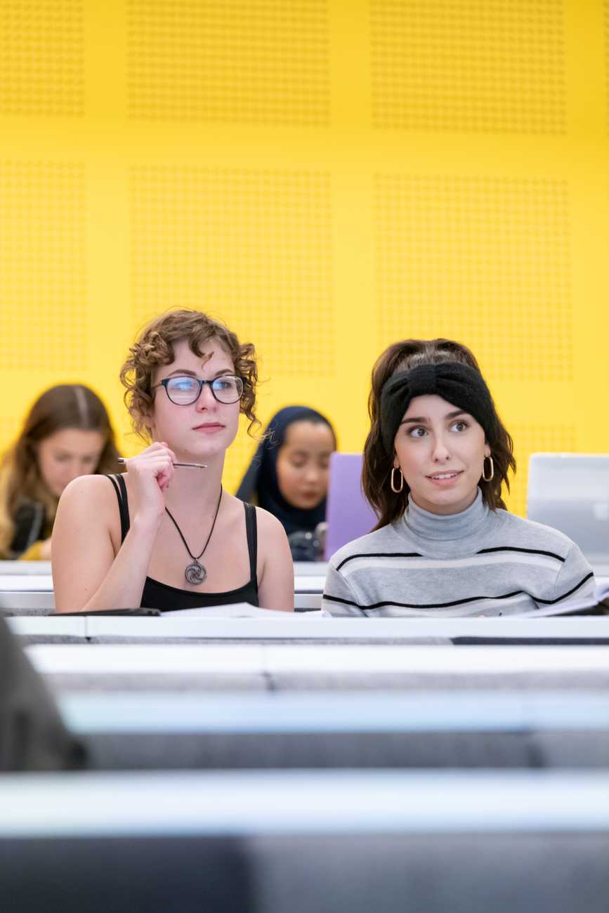 Students sitting in a lecture