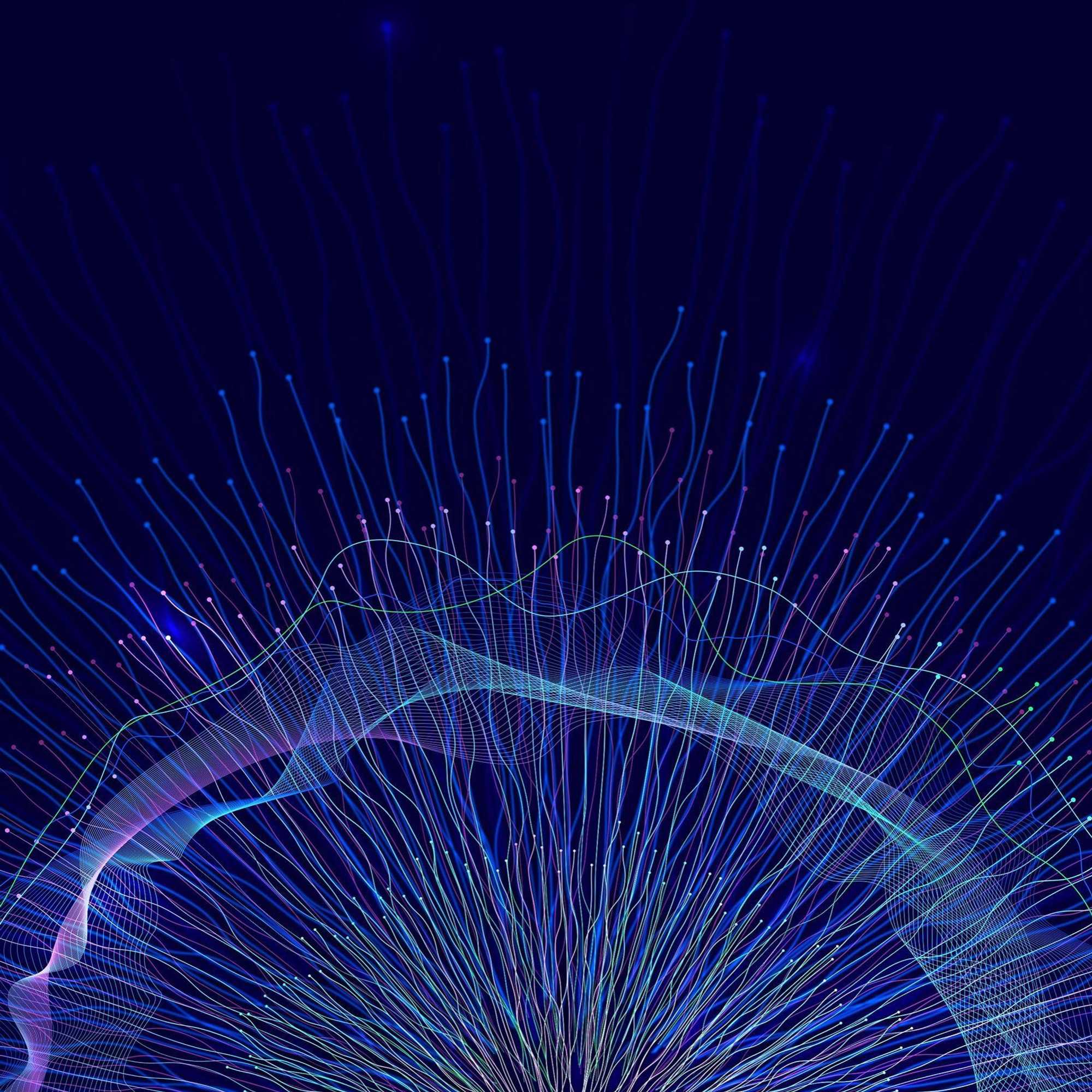 Abstract background representing data and neural networks.