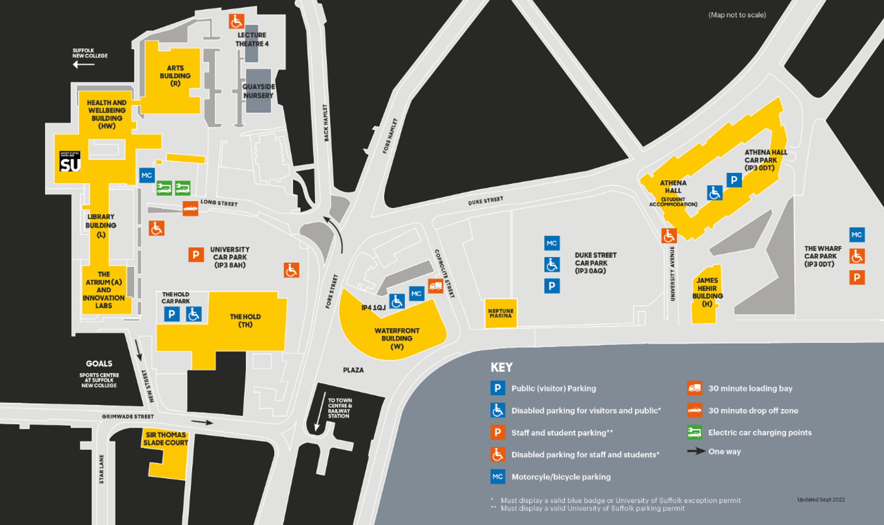 A map of the Ipswich campus
