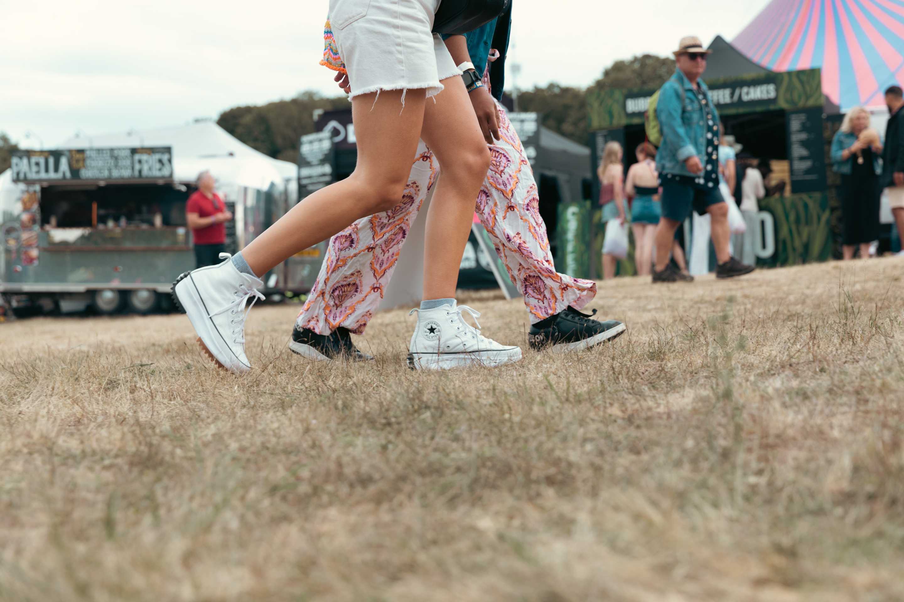 People walking at the Latitude festival
