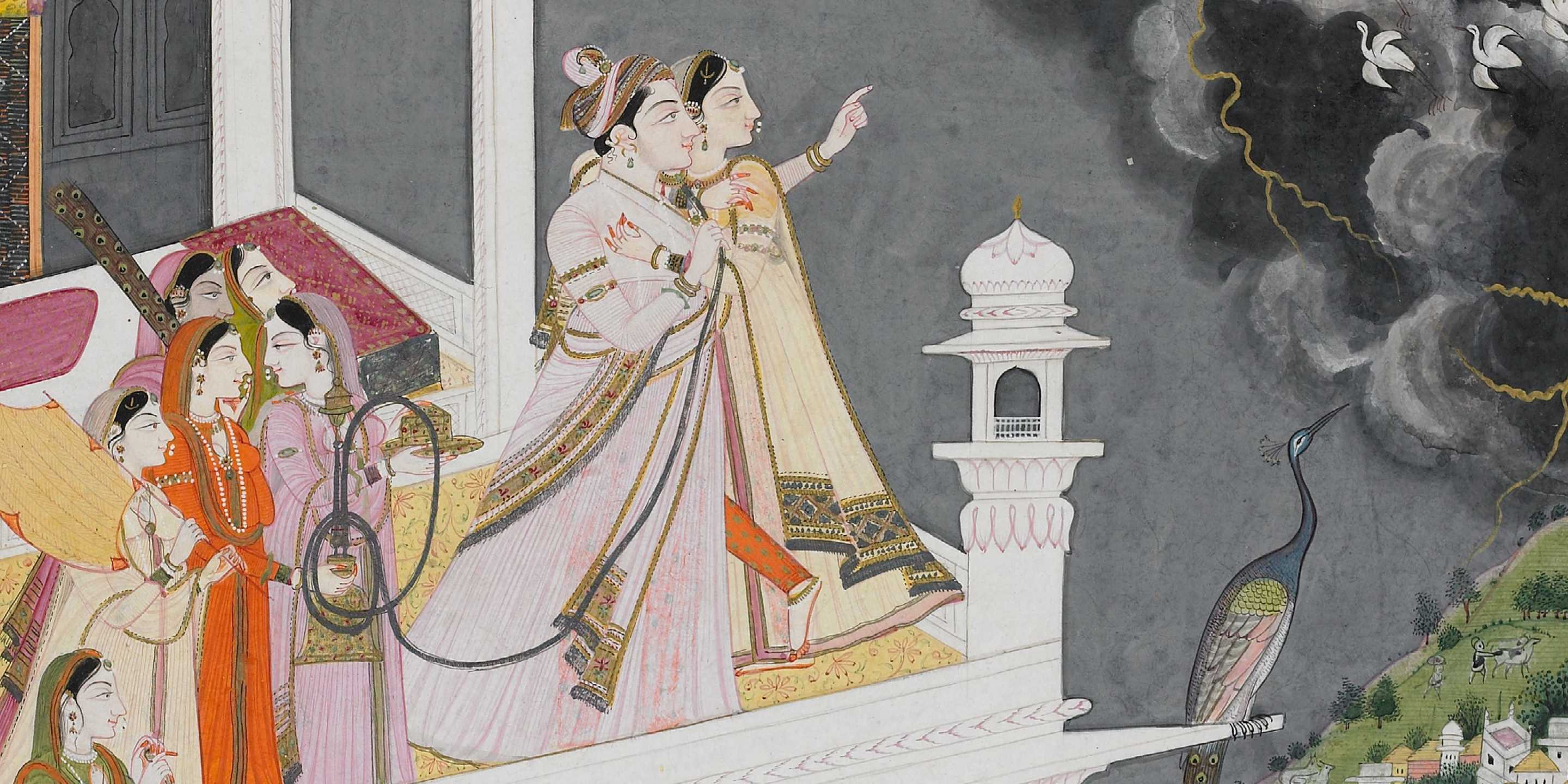 Painting called Lovers Watching an Approaching Thunderstorm, c. 1780–90