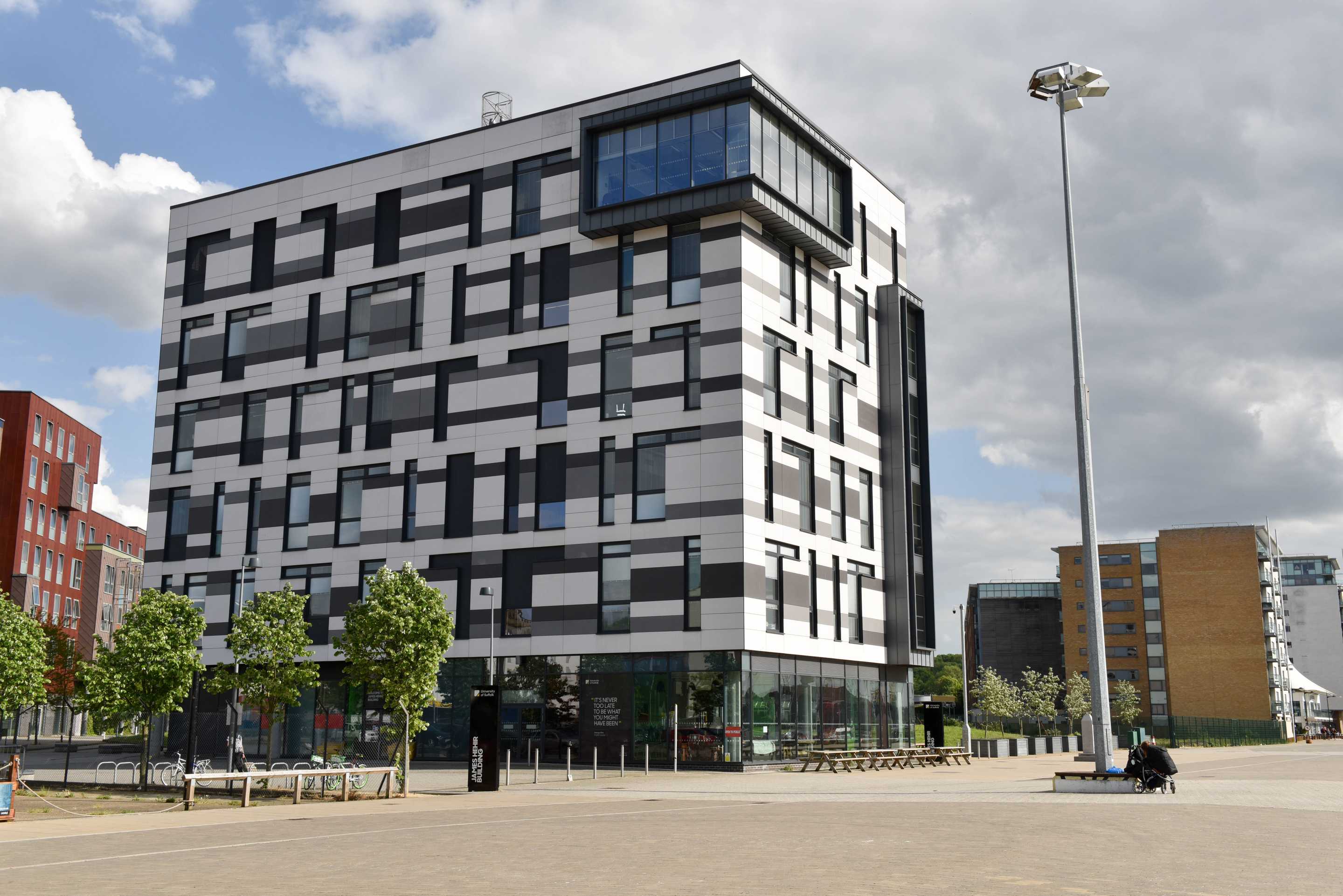 The James Hehir Building on the Ipswich Waterfront campus