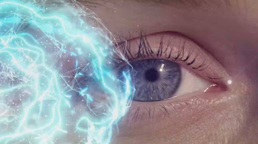An image of a students eye