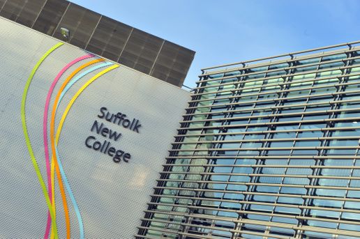 Close-up of Suffolk New College