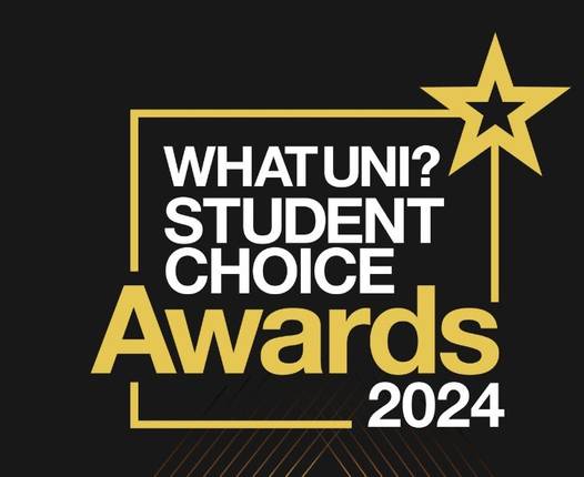 A graphic which says 'WhatUni Student Choice Awards 2024'