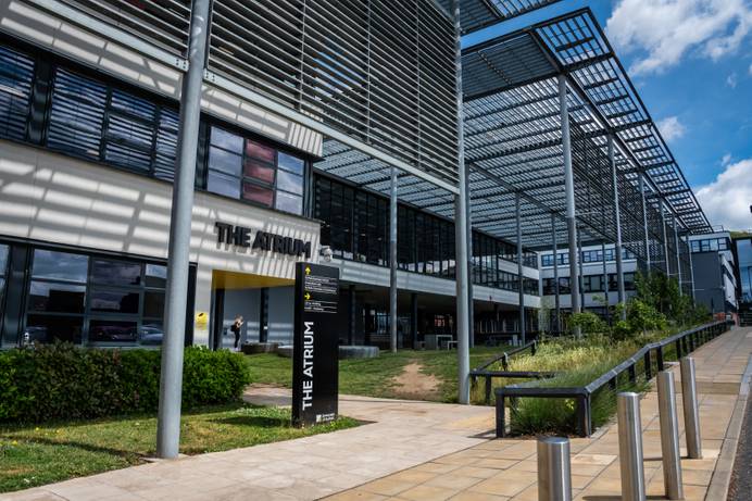 An external view of The Atrium Building at the University of Suffolk