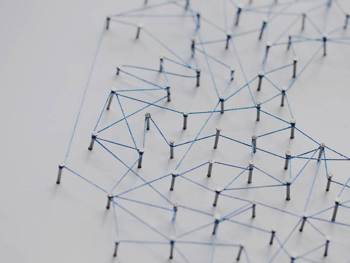 Grid of pins connected with string