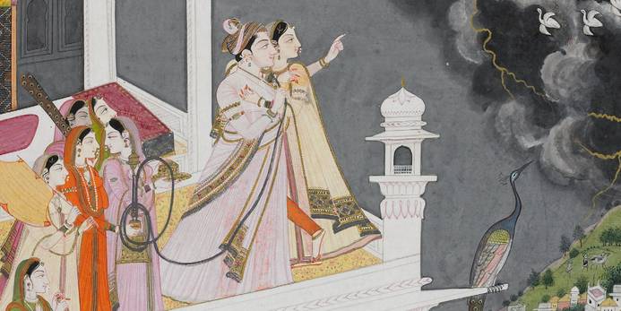 Painting called Lovers Watching an Approaching Thunderstorm, c. 1780–90