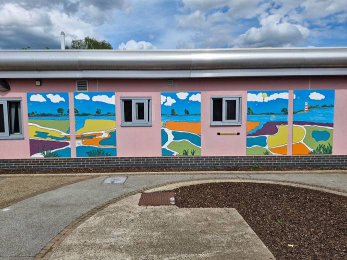 Art work created by Fine Art students at the University of Suffolk at the mental health wards in Ipswich Hospital