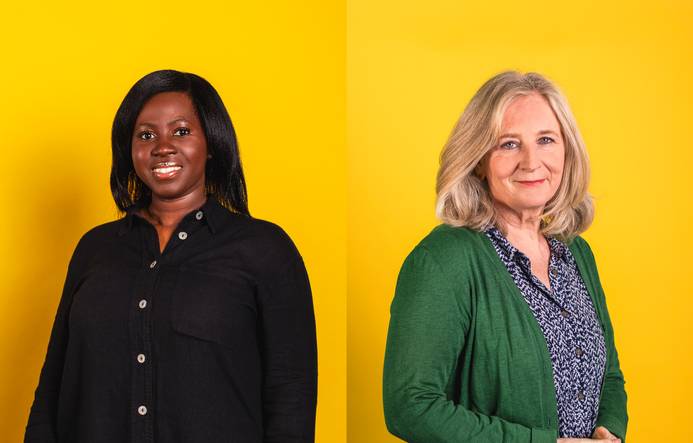 Left to right: Associate Professor in Midwifery Patience Gyampeh and Dr Amanda Hodgkinson, Associate Dean in the School of Social Sciences and Humanities