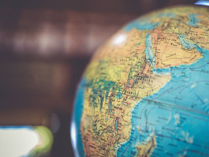 Close-up of a globe