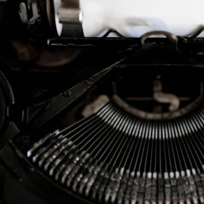 Top view of old typewriter