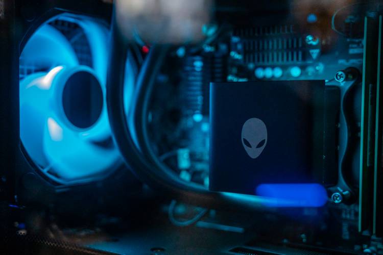 Close up of esports computer equipment