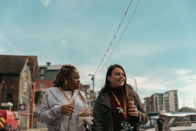 Students on Ipswich Waterfront