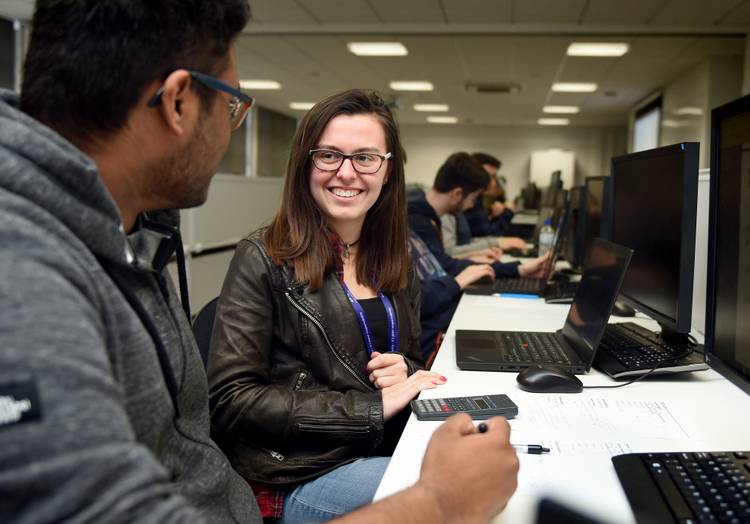 Students in a computer suite