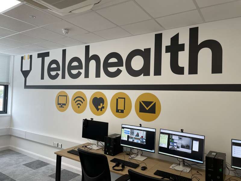 Computers set up for online health consultations