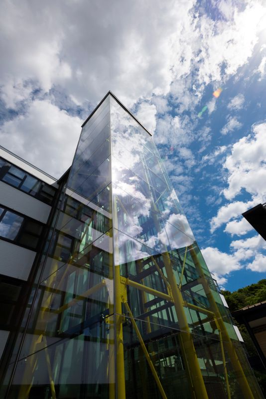 Lift shaft of the Health and Wellbeing Building