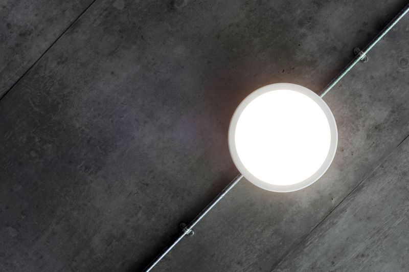 Close-up of a light on a ceiling