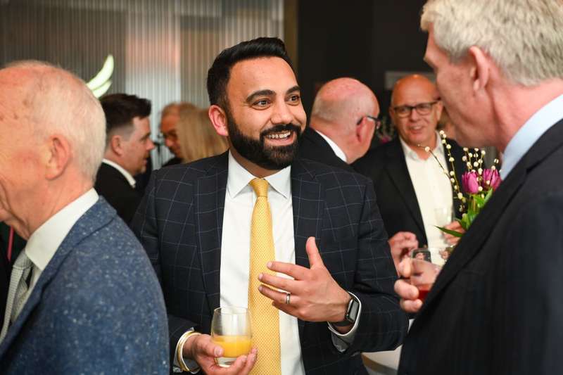 People chatting at the Alumni Connection Week 2023 Supporters Drinks Reception