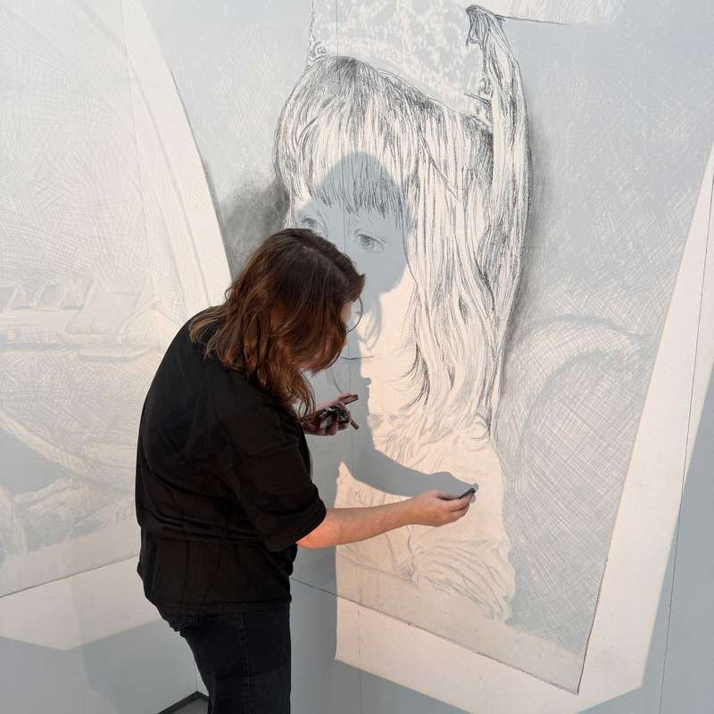 Jasmine Driver studio drawing installation