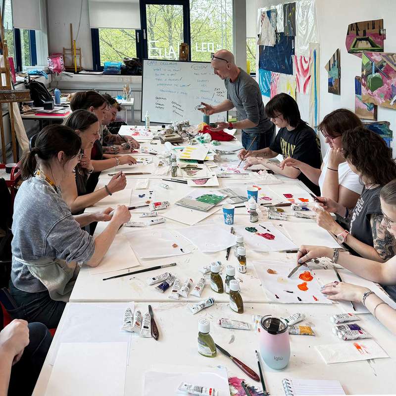 Student painting workshop
